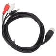 thumbnail image 4 of DIN 8 Pin To 3.5mm 2  Cable, Big DIN Sound Cord 5.9ft Flexible Tight Connection  for Receiver, 4 of 8