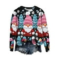 thumbnail image 4 of Wyzesi Chandails en Molleton Noirs pour Filles Zip Up Pull à Manches Longues pour Femmes Col Rond Imprimé Noël Chandail en Molleton Décontracté Chandails en Molleton Overd Gilet Chandails en Molleton Noirs Roses pour Femmes, 4 of 5