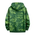 thumbnail image 3 of Dwelliawo Men's Washed Hoodie Tie-Dye Camouflage Retro Hooded Sweatshirt Vintage Running Sportswear with Pocket Vintage Wash Outdoor Top Dark Green L, 3 of 3