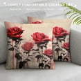 thumbnail image 3 of COMIO Romantic Flower Satin Pillowcase for Hair and Skin, Pillowcase with Envelope Closure, Queen Size Abstract Flower Pillow Cover for Sofa Bedroom New Year Valentines Decor, 3 of 5