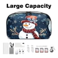 thumbnail image 3 of Christmas USB Travel Organizer Case Small for Electronic Devices - Oxford Cloth Waterproof Travel Cord Charger Organizer 5.9x9.44x3.14 in, 3 of 6