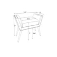 thumbnail image 2 of Linon Allie Vanity Acrylic Leg Bench, 18 inch Seat Height, Multiple Colors, 2 of 3