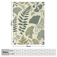 thumbnail image 4 of JRXY Green Leaf Floral in Vintage Style Leaves and Herbs Boxwood Seeded Eucalyptus Fern Maidenhair Decorative Flannel Fleece Blanket White, 4 of 6