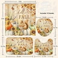 thumbnail image 3 of Autumn Orange Fallen Maple Leaves Bathroom Set with Shower Curtain sets and Rugs Accessory, Fall Wood Fall Shower Curtain for Bathroom Decor 4 Pcs, 3 of 8