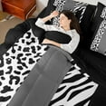 thumbnail image 4 of Castle Fairy Animal Print Bedding Comforter Set 7pcs for Kids Children Teens,Wildlife Leopard Zebra Queen Bedding Sets Super Cozy,Abstract Geometric Stripes Queen Sheet Sets,Luxury Bedroom Decor, 4 of 8