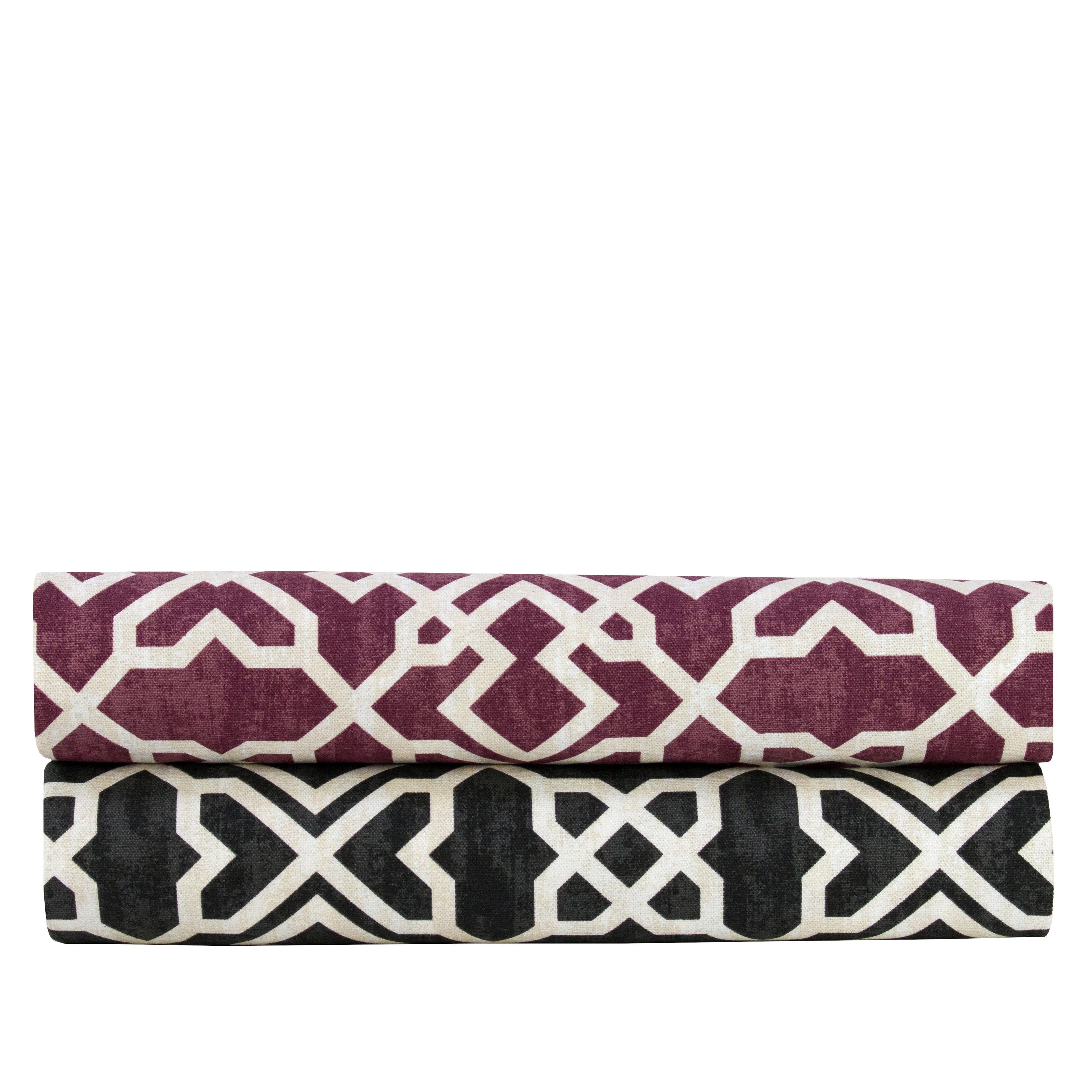 (2 pack) Better Homes & Gardens 100% Cotton Trellis Black, 2 Yard Precut Fabric