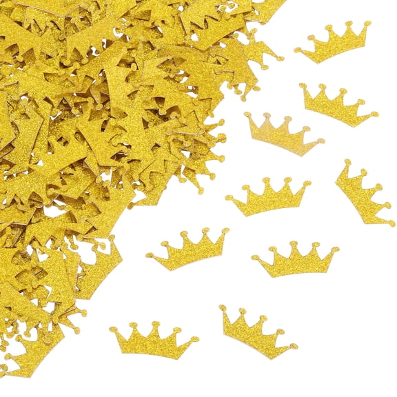 300Pcs Crown Confetti Glitter Confetti Table Decor,1.4x0.6Inch,Gold