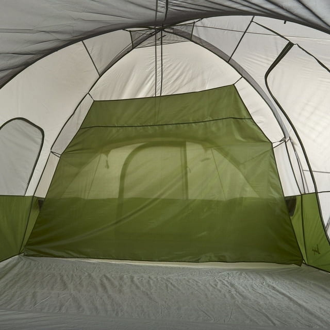 Slumberjack Riverbend 10-Person, 3-Room, Hybrid Dome Tent, Off-White / Green, with Full Fly, Weight 26 Lbs. 6 oz.