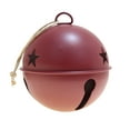 thumbnail image 3 of Haute Decor Red Metal Jingle Bell Ball Ornaments, 6 Count (3.35"), 3 of 5