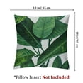 thumbnail image 4 of nygtbtfer Pack of 2 Throw Pillow Cover Summer Leaf Outdoor Decorative Linen Square Cushion Cover with Hidden Zipper for Sofa Bed Couch Car Living Room Decor White, 4 of 7