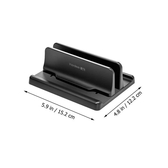 WASHWEPE vertical laptop stand holder Plastic Black Laptop Support Desktop Organization 1Pack