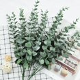 thumbnail image 2 of 12pcs Artificial Eucalyptus Branches Fake Eucalyptus Leaves Simulation Green Eucalyptus Leaves Branches for Wedding Home Kitchen Office, 2 of 5