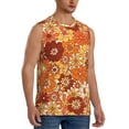 thumbnail image 2 of Haiem Men's Hippie Flower Print Tank Tops Summer Sleeveless Cut Off Workout T-Shirts Fitness Vest Athletic Undershirts-Medium, 2 of 8