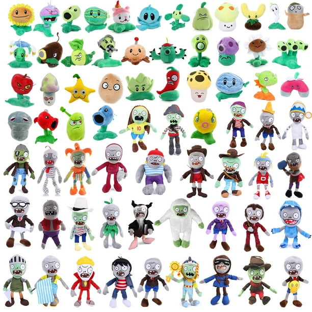 Juego de peluche JHESAO PVZ Plants and Zombies, juego de 3 para niños