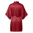 thumbnail image 6 of Ujnder Women's Nightgown Soft Long Satin Robe Silk Kimono Full Length Bath Robe Red XXL, 6 of 8