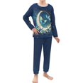 thumbnail image 2 of DISNIMO Butterfly Moonlight Flower Pajama Set Girls Size 8 Pajama Sets Kids Girls Size 9-10 Boys Pajamas 2 Piece Night Pjs for Kids Girls Cute Pj Set Pants Soft Kids Long Sleeve Sleepwear, 2 of 7