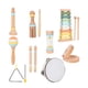 thumbnail image 5 of Juego de instrumentos musicales para bebés, instrumentos de percusión de madera, juguete interactivo 9 piezas, 5 of 9