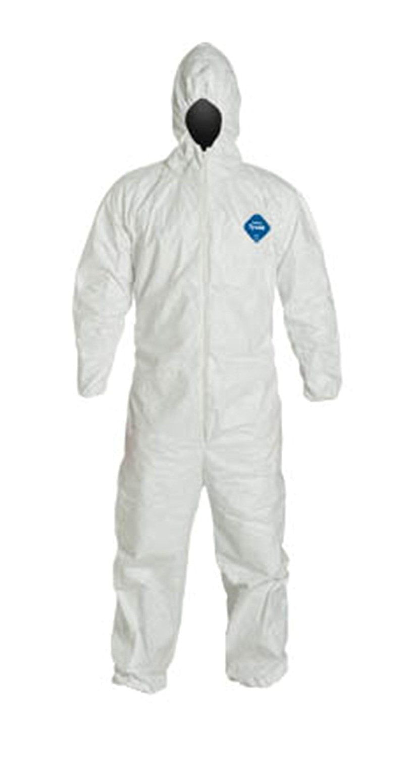 Tyvek Disposable Suit by Dupont with Elastic Wrists, Ankles and Hood