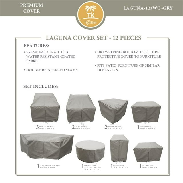 Housse de Protection LAGUNA-12a en Gris