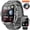 Grey, variant on Smartwatch for Men with Fitness Tracker, 2.01-inch Answer/Make Calls/100+ Sport Modes, IP68 Waterproof, men's Military Smartwatch compatible with Android IPhone Devices (Black)
