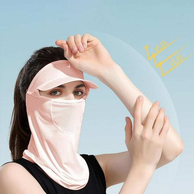 Ligero, sombrero de cuello de , sombrero de visera de protección solar, sombrero de bufanda para hombres de golf Rosa Sharpla cubierta de la cara