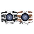 thumbnail image 1 of Planet Stars Galaxy Light-year Bracelet Hand Strap Leather Rope Wristband Double Set, 1 of 3