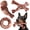 Brown, variant on Dog Toys for Aggressive Chewers - 3 Pack Bacon Flavored Indestructible Dog Toy, Big Tough Chew Bone for Medium Large Breed 25-80lbs to Keep Them Busy, Happy Dog Gift (Brown)