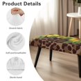 thumbnail image 6 of Whosucclay Leopard Sunflower Print Dining Room Bench Covers Non-Slip Bench Chair Slipcovers Dust Proof Bench Seat Cushion Slipcovers Removable Bench Protectors for Wedding, Hotel, Party, 6 of 7