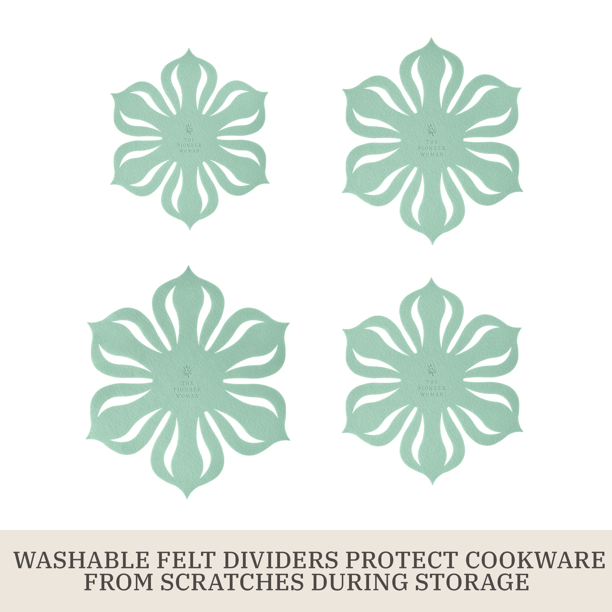 The Pioneer Woman Sutton 17-Piece Non-Stick Cookware Set, Green photo 8