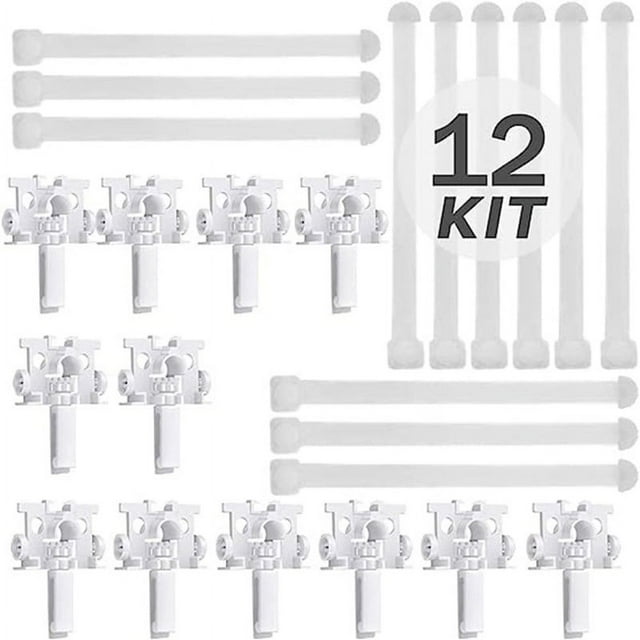 MesaSe 12 Sets Vertical Blind Repair Clip Slats Vertical Blind Carriers Vertical Window Blind Replacement Kit