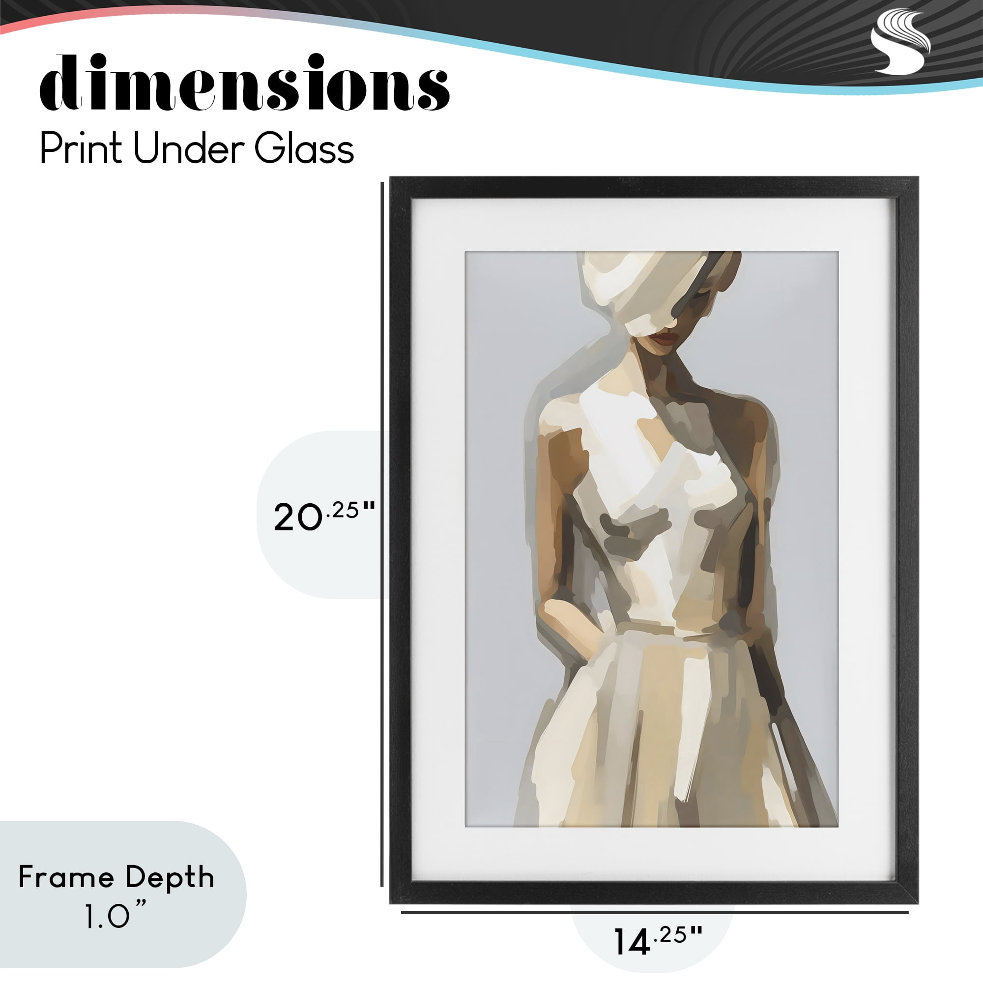 Stupell Industries Sophistication of the Muse Black Framed Print Under Glass, design by Creative Studio