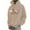Khaki, variant on LUOGENLI Hoodies for Men Zip up Navy Blue Men's Halloween Chicken Print Hoodie Casual Loose Fit Pullover Sweatshirt for Autumn Winter Comfortable Streetwear Grey2 Size XL