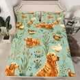 thumbnail image 2 of Castle Fairy Cute Dog Duck Queen Sheet Sets for Kids Children,Cartoon Animal Bed Set, 2 of 7