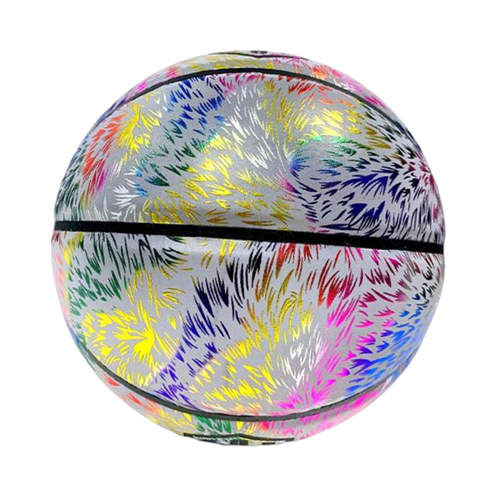 PU Glowing Basketball Training Equipment Glow in The Dark for Girls Boys Style D