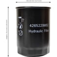 thumbnail image 2 of Hydraulic Filter 4265229M92 Compatible with Massey Ferguson GC2300 GC2310 GC2400 GC2410 GC2600 1526 ST22A 4265229M1 WL10285, 2 of 6