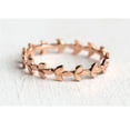 thumbnail image 3 of Womens Fashion Copper Ring, Rattan Pattern Electroplated Geometric Design, Rose Gold Temperament, Sizes 6-10, 3 of 5