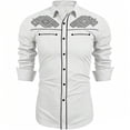 thumbnail image 4 of Toddler Kids Girls Boys Shirt Tops Long Sleeve Fashion Chest Print Casual Collar Shirt Casual Loose Tops 12-13 Years, 4 of 4