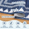 thumbnail image 4 of Hasoo Large Washable Rug 10' x 13' Area Rug for Living Room Modern Geometric Border Non Slip Neutral Indoor Decor Carpet, Blue, 4 of 6