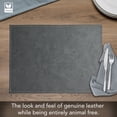 thumbnail image 2 of Luxurious Gray Vegan Leather Placemats 4 Pack Look and Feel of Genuine Leather Infused with Copper, 2 of 6