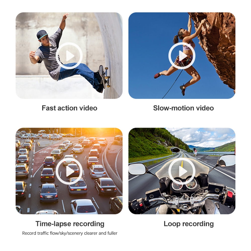Andoer-2 Camcorder,Head Mounted Camera Mounted Camera Wearable 30MP -Shake IPX5 Support APP Video IPX5 Waterproof 120°Wide Lens Support APP Video Camera Webcam Wearable WiFi Video Webcam 5K 30MP