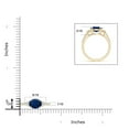 thumbnail image 5 of ANGARA Natural 1.55 Ct Sapphire Ring with Trio Diamond Accents in 14K Yellow Gold for Women (Size-8x6mm) | September Birthstone, Anniversary, Jewelry Gift for Women | Natural Sapphire Ring, 5 of 9