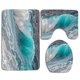 thumbnail image 1 of ABPHQTO Olas de agua de mar azul Juego de alfombras de baño de 3 piezas Alfombra de baño Alfombra de contorno y tapa de inodoro ABPHQTO  Cont-CHAPPLE-23433, 1 of 2