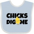 thumbnail image 3 of Inktastic Chicks Dig Me Boys Baby Bib, 3 of 4