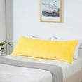 thumbnail image 6 of Yanhomy Body Pillow Cover Long Pillow Pillowcase 20 X 54 Inches Soft Velvet Case with Hidden Zipper Closure for Adults Pregnant Women (Yellow), 6 of 7