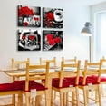 thumbnail image 6 of Bathroom Decor Rose Wall Art Red Room Accessories Canvas Print Pictures for Bedroom Home Decorations Black and White Modern Artwork Framed 12''''X12''''X4, 6 of 6