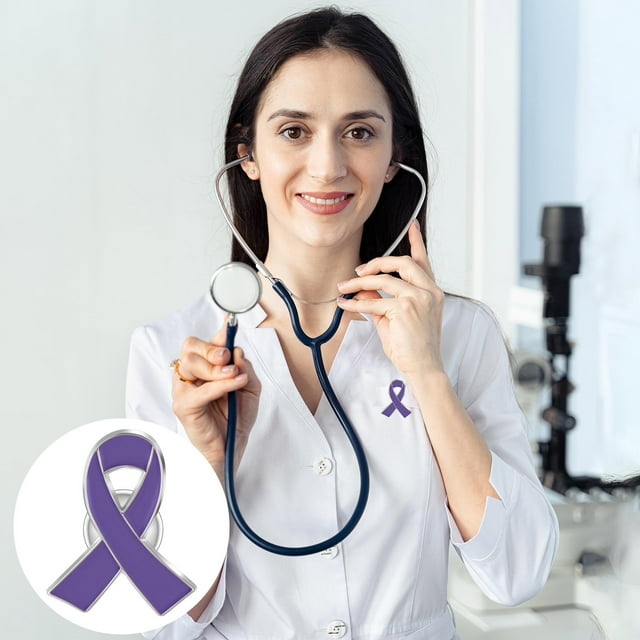 Elegant Ribbon Lapel Pin for Cancer Awareness Heart Shape Silk Ribbon Accessory for Clothing Bags and More