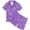 A-Purple67, variant on JAJAHO Kids Satin Pajamas Set Boys Girls Cartoon Rocket Printed Button Up Shirts And Shorts 2 Piece Set 2-13Y