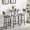 Gray, variant on Tmsan 3-Piece Bar Table and Chairs Set, Industrial Round Pub Table with 2 PU Stools, Counter Height Dining Set for Small Kitchen, Rustic Brown