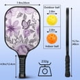 thumbnail image 3 of Pickleball Paddles Set Of 1, Fiberglass Surface, Boho Butterfly Decor, 1 Paddle, 2 Balls & Bag, 3 of 5