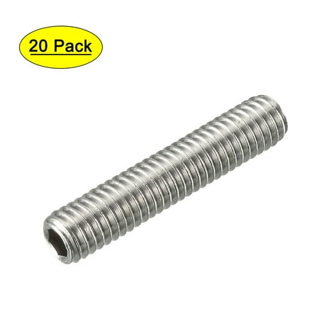 

M6 x 30mm Fully Male Threaded 304 Stainless Steel Rod Bar Studs 20 Pcs
